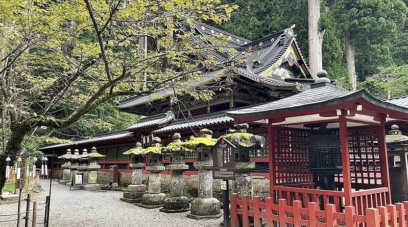 Futarasan Jinja Haiden shrine in Nikko – Japan UNESCO heritage cultural tour